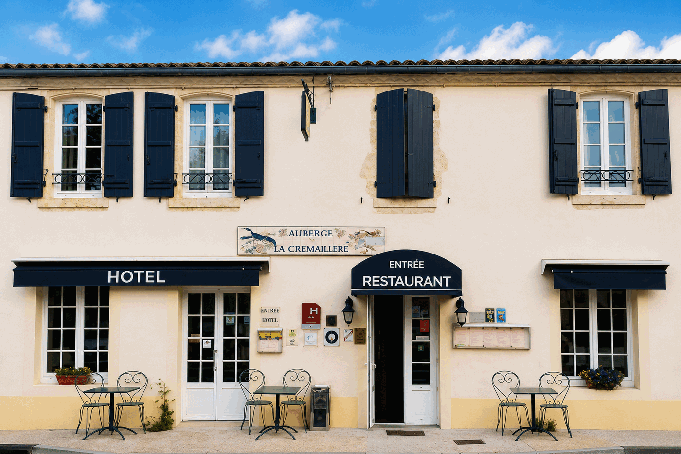 Façade de l'Auberge La Crémaillère à Villandraut